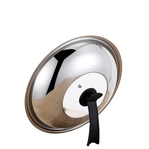 304 Stainless Steel Pot Lid Universal Wok Lid Transparent Glass Heat Resistant Household <b>Cookware</b> Cover - Product Image 1