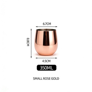 Luxury Gold Plated Stainless Steel Cocktail Cup Mirror Finish Durable <b>Bar</b> <b>Tool</b> 600ml Reusable Modern Drinkware - Product Image 5