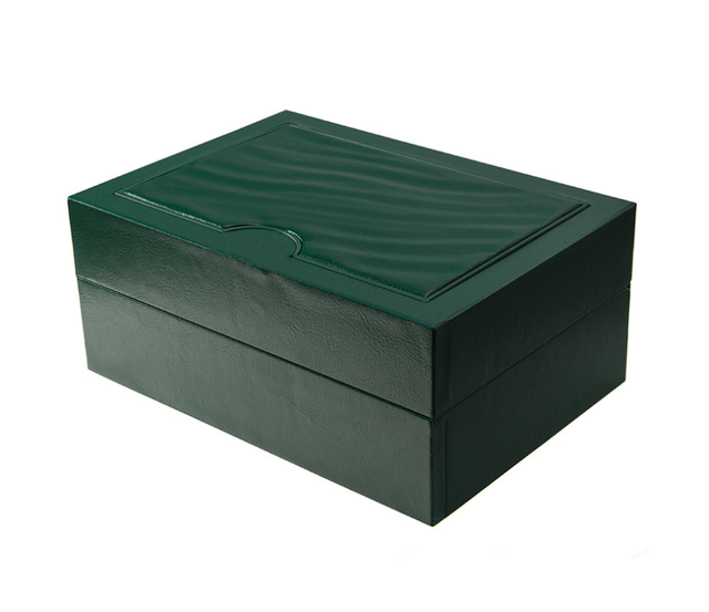High-end JLY Brand Watch Case Model 2025 Green Cotton Inner Recycled Materials Rectangle Short Insert MDF Storage Gift Box