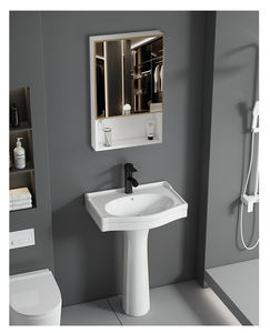Lavabo mural en céramique avec miroir intelligent pour petite salle <span class=keywords><strong>de</strong></span> bain d'appartement, projet hôtelier, balcon - Product Image 2