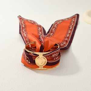 Custom Silk Scarf <b>Bracelet</b> Light Luxury Fashion Wristband Personalized <b>Adjustable</b> Scarf Cuff Bangles for Women - Product Image 6