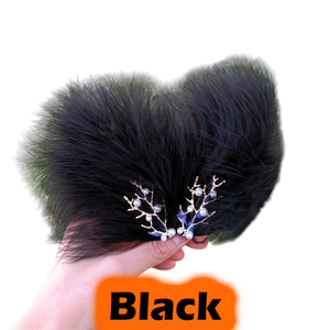 Épingle à cheveux en <span class=keywords><strong>plumes</strong></span> naturelles pour la décoration intérieure, la décoration de bagages, cadeau pour petite amie, portrait de studio, événement culturel, fête traditionnelle - Product Image 4