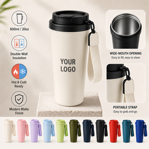 <b>Hot</b> Sale 600ml 20oz Double Wall Stainless Steel Vacuum Insulated Thermo Tumbler Leakproof Reusable Coffee Mug For Business Gifts - Product Image 2