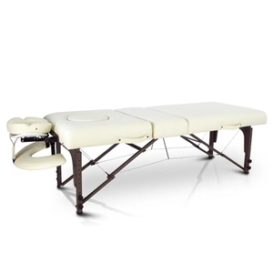 Lit de spa pliant Portable professionnel Design moderne lit à cils multifonction Salon de beauté qualité bois cuir chambre hôtel - Product Image 4