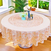 Grande Taille, Motif Floral, Tissé, Imperméable, Résistant à l'Huile, Durable, Anti-brûlure, Anti-tache, Jetable, PVC, Style Européen, Dentelle Haut de Gamme