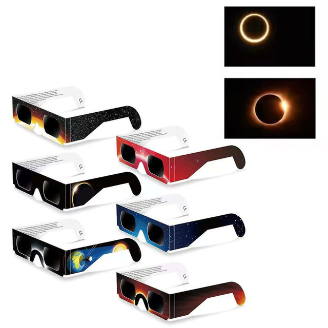 Paper Solar Eclipse Glasses Confirmed ISO CCQS Certified Total Solar Eclipse Viewing Mirror