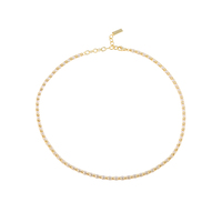 Collier chaîne torsadée plaqué argent S925 style européen et américain pour femme, mode hip-hop, ras du cou, luxe léger, polyvalent, cadeau