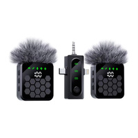 Micrófono Inalámbrico Profesional 3 en 1 con Dos Micrófonos Lavalier Inalámbricos para Teléfono Móvil, Equipo para Transmisión en Vivo en Línea