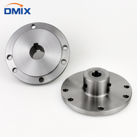 DMIX 200mm Flange de montage d'axe robuste épaissie 45 #   Plaque de transition personnalisée en acier au carbone poli compatible avec le tour CNC