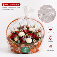 Sacs Cadeaux Transparents en Gros, Grands Paniers Personnalisés en Cellophane Rétractable pour Pâques, Noël, Anniversaire, Fête, et Cadeaux d'Invités