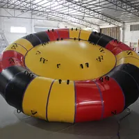 Diametro 4-6m gonfiabile volante rotante trainabile gonfiabile rotante giocattoli d'acqua bandwag discoteca barca UFO 8 set/10set/12set