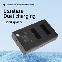 Ensemble de chargeurs doubles pour batterie d'appareil photo NP-BX1 entièrement décodée pour Sony HDR-GW66E GWP88E DSC-WX300 WX350 WX500 WX700 DSC-HX95 HX99 HX400V