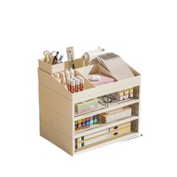 Support de rangement transparent anti-poussière pour bureau Organisateur de tiroir de livres en aluminium à injection plastique pour bureau, papeterie, bureau, dortoir