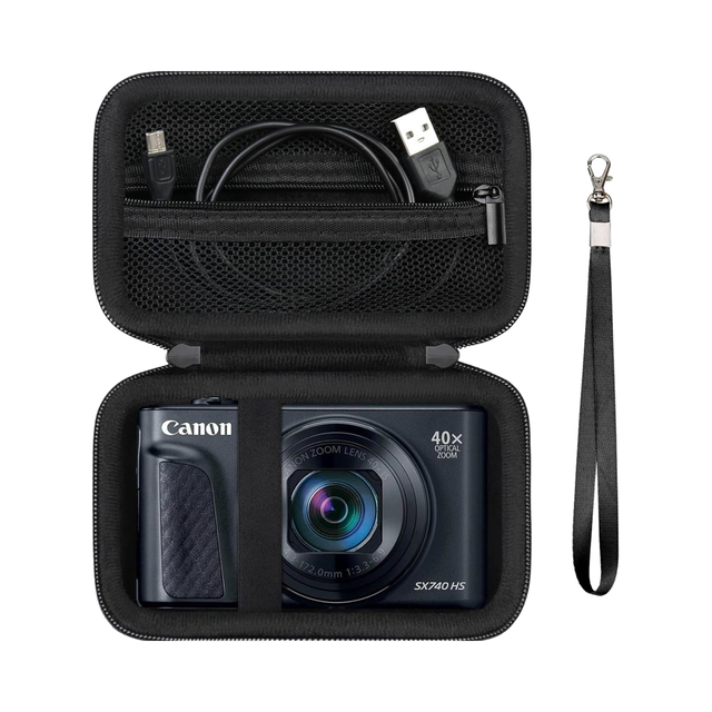 EVA Hard Carrying Case for Canon PowerShot SX740/SX730/SX720/SX620/G7X Digital Camera Protective Storage Zipper Mesh Pocket