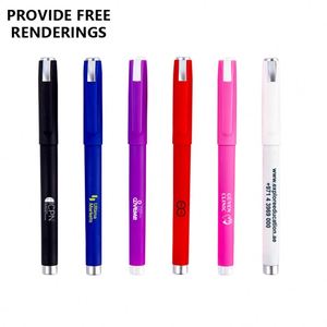 Juego de Bolígrafos de Gel de Plástico Negro de 0.5 mm al por Mayor, con Logotipo Personalizado, Acabado Mate Esmerilado, Regalo Promocional Publicitario, Impresión UV - Product Image 1