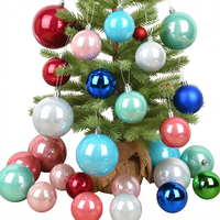 Boules de Noël colorées 3 4 5 6 7 8 10cm, décorations suspendues pour arbre de Noël, couleurs assorties