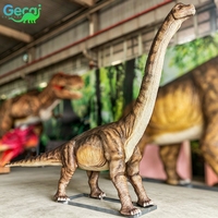 Dinosaure animatronique grandeur nature Brachiosaurus à vendre, modèle réaliste avec tête et cou mobiles pour parc à thème Dino Park