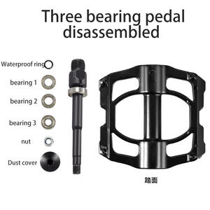 Fabrika fiyat yüksek kalite 3 rulmanlar alüminyum alaşım pedallar alüminyum Mtb parçaları yansıtıcı şeritler ile kaymaz pedallar. - Product Image 4