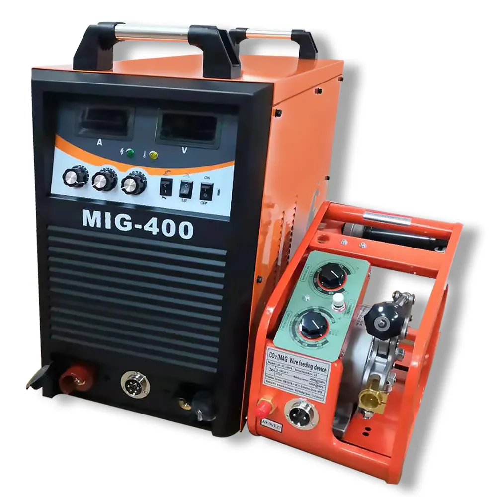 มัลติฟังก์ชั่น MIG-400 จีนเครื่องเชื่อมอินเวอร์เตอร์เชื่อม 400amp MMA MIG อุปกรณ์เชื่อมไร้แก๊ส