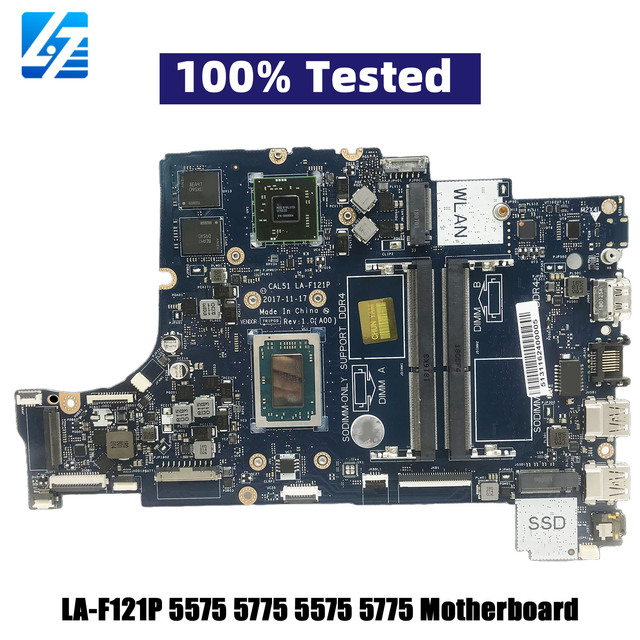 CAL51 LA-F121P for DELL Inspiron 5575 5775 Notebook Mainboard R3 R5 R7 Laptop Motherboard 0GMXP8 0525HD 9XH0N 100% Tested OK