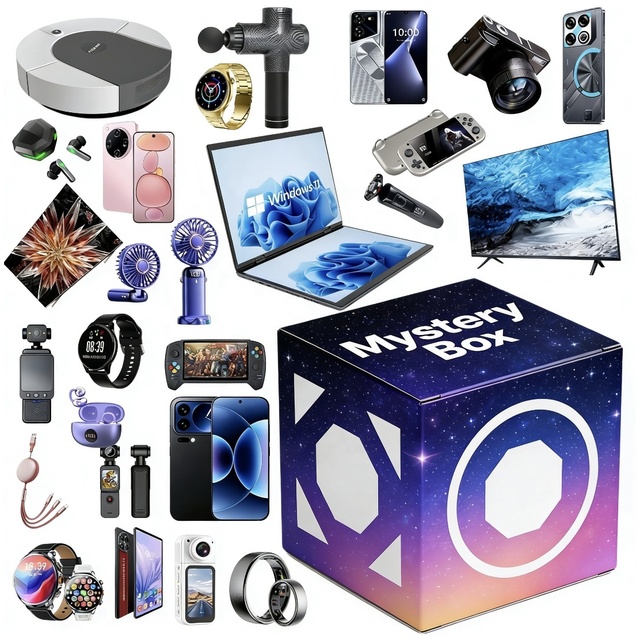 2026 High Quality Mystery Box Electronics Festival Novelty Gift Present 3C Lucky Blind Box 100% Surprise Headset Smartphone