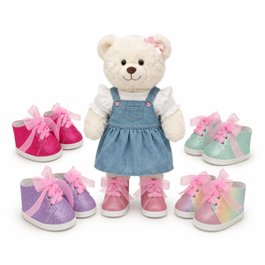 Zapatos <span class=keywords><strong>de</strong></span> Peluche Personalizados con Forma <span class=keywords><strong>de</strong></span> Oso, Muñeco <span class=keywords><strong>de</strong></span> Peluche, Mini Zapatillas, OEM, Logotipo Personalizado, Calzado <span class=keywords><strong>de</strong></span> Peluche para Niños, Regalo al por Mayor - Product Image 1