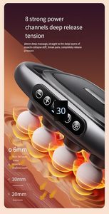 ปืนนวดเนื้อเยื่อลึก10หัวแบบชาร์จได้ไร้สาย99ระดับสำหรับการบรรเทาอาการปวดหลังและแขนกำหนดเป้าหมายได้ - Product Image 5