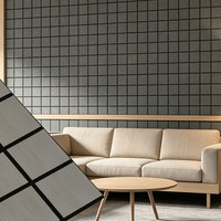 Isolation acoustique supérieure moderne en fibre de polyester 100% ignifuge et écologique, placage carré, pour hôtels et écoles, épaisseur 9mm/12mm