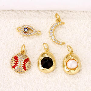 Colgante 2025 DIY: Dijes de Cobre con Perlas de <span class=keywords><strong>Amor</strong></span>, Dijes de Oro con Cierre de Moda para Fabricación de Joyas, Collares y Pulseras, Accesorios de <span class=keywords><strong>Verano</strong></span> - Product Image 4