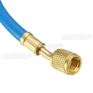 Tuyau de recharge de climatisation R134A 90CM, adaptateur de mesure de réfrigérant, tuyau de liquide frigorigène 15MM pour climatiseur R410a R22 R12 1/4" SAE - Product Image 5
