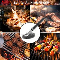 Brosse de nettoyage pour barbecue, brosse à gril pour barbecue extérieur, brosse à gril avec raclette, brosse à gril réglable pour barbecue