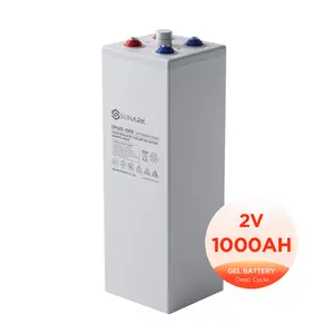 OPzV ג'ל סוללות מחזור עמוק 2V 1000AH 800AH 600AH שסתום צינורי מווסת סוללת עופרת חומצה