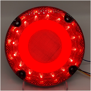 Bán Buôn 7 Inch Vòng Màu Đỏ Hổ Phách Trường Xe Buýt <span class=keywords><strong>LED</strong></span> Dừng Đuôi Lần Lượt Phía Sau Đèn Phía Sau Dừng Lần Lượt Đuôi Phanh Đèn Cho Xe Buýt Trường Học - Product Image 4