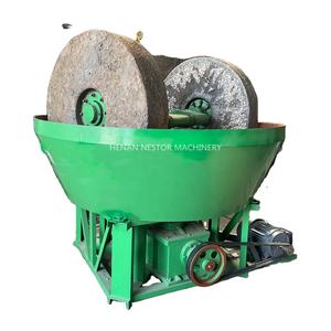 Molino de sartén húmeda de <span class=keywords><strong>3</strong></span> ruedas, molino de sartén húmeda de tres rodillos en planta de procesamiento de oro - Product Image 1