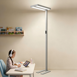 Lampe de sol LED à commande tactile, fonction de gradation, température de couleur élevée (3000K-6000K), design moderne pour usage professionnel, construction en aluminium - Product Image 1