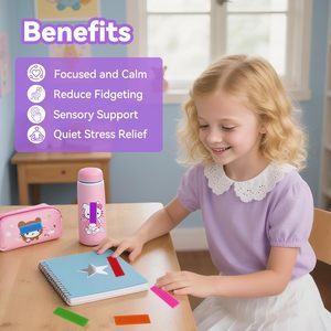 Autocollants sensoriels texturés pour enfants autistes de TSA TDAH Bandes de silicone Enfants Autisme sensoriel Thérapie Soulagement du stress Ensembles de jouets - Product Image 5