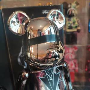 Venta al por mayor caliente chapado Punk Brothers Punk violencia oso BEARBRICK400 % marea para jugar adornos regalo resina artesanía - Product Image 5