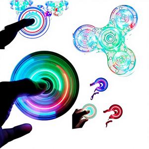 Fidget Spinner LED Lumineux, Jouet à Doigts, Spinner à Main, Brille dans le Noir, Métal, Réduction du Stress et Soulagement de l'Anxiété pour Enfants, Utilisation en Extérieur - Product Image 1
