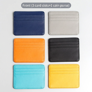 Portacarte Blu Sottile in Pelle OEM Idea Regalo con Logo Personalizzato in Pelle PU all'Ingrosso - Product Image 4