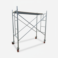 Échafaudage à cadre galvanisé à chaud haute résistance, résistant à la corrosion, pour peinture de façade, construction de maçonnerie, escalier mobile roulant