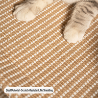 Lit superposé pour chat Pawstar à double niveau, en bois massif, avec panneaux multicouches, tapis tressé en sisal motif visage de chat de 65 cm, 2 niveaux, vente en gros, personnalisable
