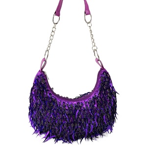 Bolso de Noche con Lentejuelas y Cuentas en Forma de Media Luna para Mujer, Cartera Brillante, Precioso Bolso de Hombro para Bar, Discoteca, Cóctel, Fiesta de Graduación - Product Image 1