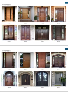 Porte d'Ingresso Doppie in Legno Massello di Alta Qualità per Ville Contemporanee, Porte Antieffrazione <span class=keywords><strong>con</strong></span> <span class=keywords><strong>Vetro</strong></span> per Esterni - Product Image 5