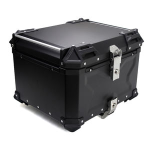 55L moto top case aluminium coffre queue boîte avec serrure de sécurité pour magasin casque grand bagage étanche moto top box - Product Image 3