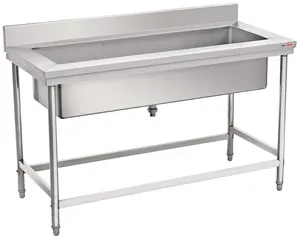 Factory Price Assembly commercial kitchen Stainless Steel Large Single Sink Bench For School/Laboratory Hand Wash Sink Table