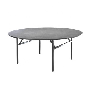Hot Sale 5ft PVC <strong>Half</strong> Folding 6ft Banquet Table in Round Shape 180cm Metal Hotel Table - Product Image 2
