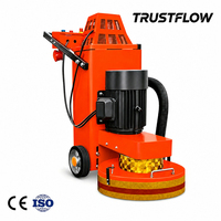 Machine à poncer les sols en béton TFG-350, 350 mm, 3 têtes, 2,2 kW, polisseuse de sols avec collecteur de poussière intégré, ponçage à sec/humide, sols en époxy
