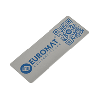 Placa de Identificación de Acero Inoxidable Grabada Químicamente, Placa de Identificación Industrial Personalizada con Texto Fino Permanente y Logotipo de la Empresa