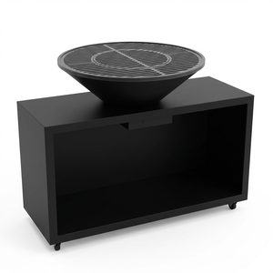 Barbecue et foyer <span class=keywords><strong>en</strong></span> acier Corten de style rustique moderne avec base carrée <span class=keywords><strong>pour</strong></span> aménagement paysager de villa - Product Image 3