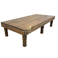 Table de ferme pour enfants en bois massif personnalisable avec 6 pieds à tiges amovibles, table de banquet extérieure pour enfants et mariages